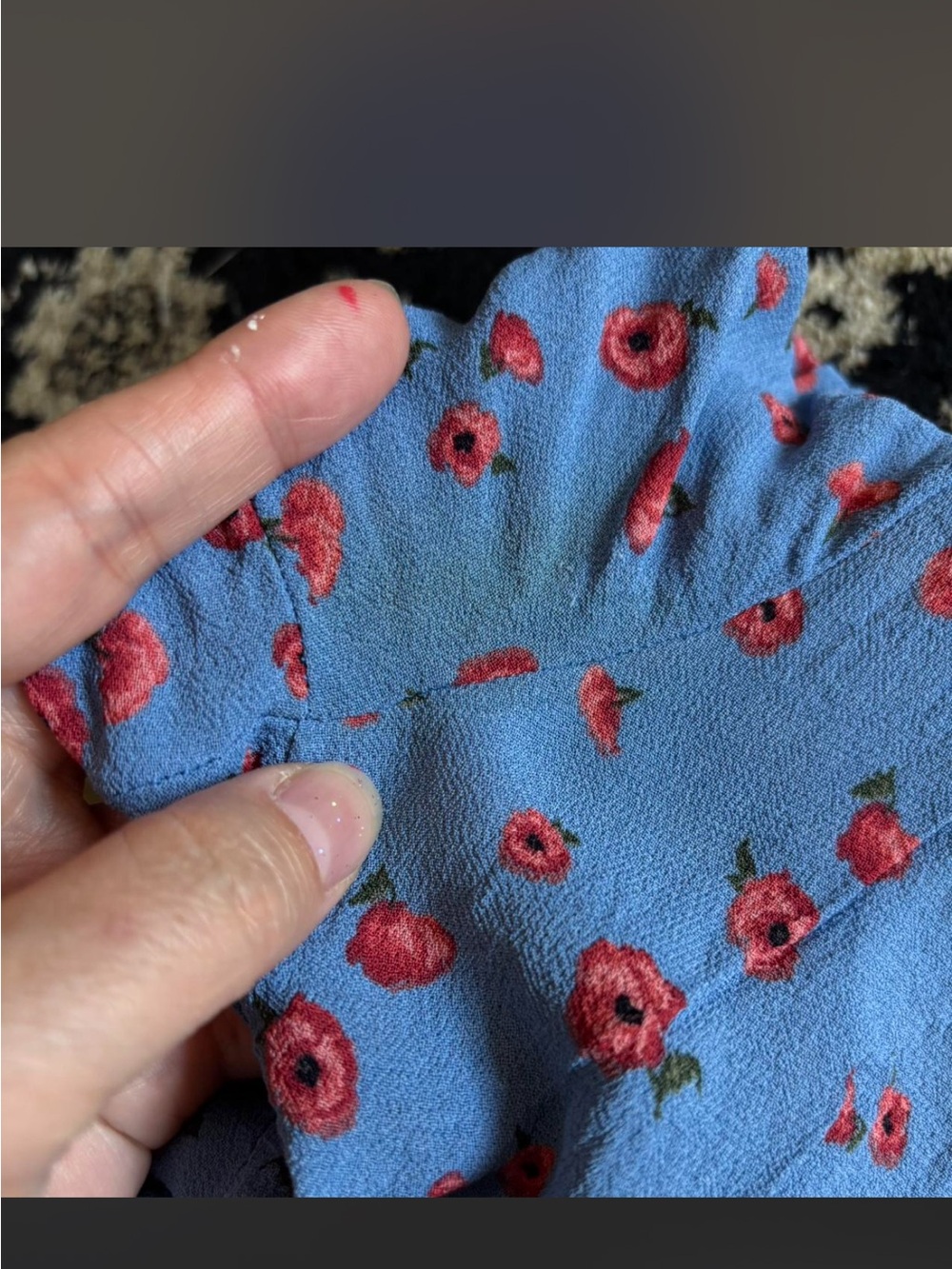 Reformation Gracie Blue Floral Mini Dress Size 4 - Picture 6 of 6